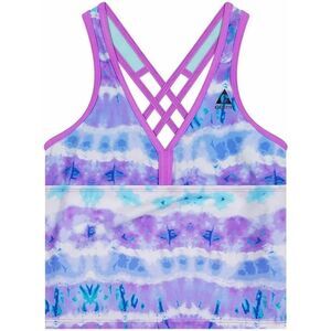 Gerry Girls Tankini Swimsuit bathing suit top only blue purple tiedye tank 10-12